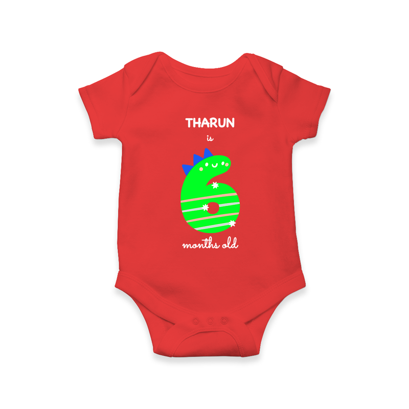 Celebrate The Sixth Month Birthday Custom Romper, Featuring with your Baby's name
