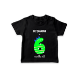 Celebrate The Sixth Month Birthday Custom T-Shirt, Featuring with your Baby's name - BLACK - 0 - 5 Months Old (Chest 17")