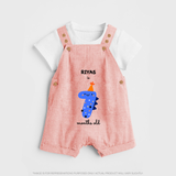 Celebrate Your Baby's 7-Month Journey With Our Beautifully Customized Baby Dungaree Set, Perfect For Capturing Magical Memories - PEACH - 0 - 5 Months Old (Chest 18")