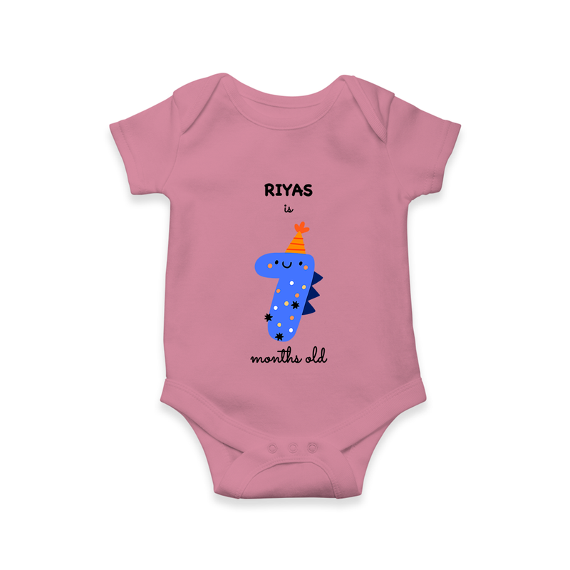 Celebrate Your Baby's 7-Month Journey With Our Beautifully Customized Baby Romper, Perfect For Capturing Magical Memories - ONION - 0 - 3 Months Old (Chest 16")