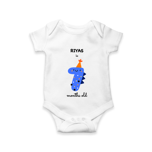 Celebrate Your Baby's 7-Month Journey With Our Beautifully Customized Baby Romper, Perfect For Capturing Magical Memories