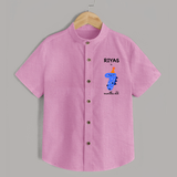 Milestone Shirt for 7th Month | Soft Cotton Personalized Shirt | Unisex Design - BABY PINK - 0 - 6 Months Old (Chest 23")