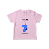 Milestone T-Shirt for 7th Month | Soft Cotton Personalized T-Shirt | Unisex Design - BABY PINK - 0-5 Months Old (Chest 17")