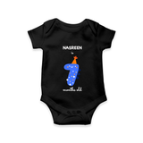 Celebrate Your Baby's 7-Month Journey With Our Beautifully Customized Baby Romper, Perfect For Capturing Magical Memories - BLACK - 0 - 3 Months Old (Chest 16")