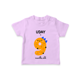 Celebrate The Ninth Month Birthday Custom T-Shirt, Featuring with your Baby's name - LILAC - 0 - 5 Months Old (Chest 17")