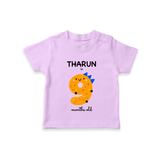 Milestone T-Shirt for 9th Month | Soft Cotton Personalized T-Shirt | Unisex Design - LILAC - 0-5 Months Old (Chest 17")