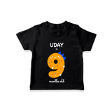 Celebrate The Ninth Month Birthday Custom T-Shirt, Featuring with your Baby's name - BLACK - 0 - 5 Months Old (Chest 17")