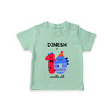Milestone T-Shirt for 10th Month | Soft Cotton Personalized T-Shirt | Unisex Design - MINT GREEN - 0-5 Months Old (Chest 17")