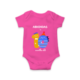 Celebrate Your Baby's 10-Month Journey With Our Beautifully Customized Baby Romper, Perfect For Capturing Magical Memories - HOT PINK - 0 - 3 Months Old (Chest 16")