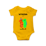 Celebrate The Eleventh Month Birthday Custom Romper, Featuring with your Baby's name