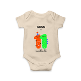 Celebrate Your Baby's 11-Month Journey With Our Beautifully Customized Baby Romper, Perfect For Capturing Magical Memories - IVORY - 0 - 3 Months Old (Chest 16")