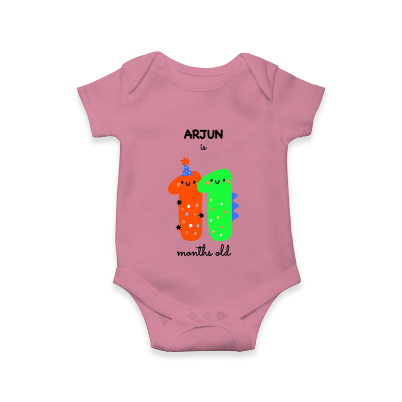 Celebrate Your Baby's 11-Month Journey With Our Beautifully Customized Baby Romper, Perfect For Capturing Magical Memories - ONION - 0 - 3 Months Old (Chest 16")