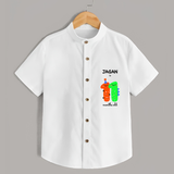 Celebrate The Eleventh Month Birthday Custom Shirt, Featuring with your Baby's name - WHITE - 0 - 6 Months Old (Chest 21")