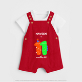 Celebrate Your Baby's 11-Month Journey With Our Beautifully Customized Baby Dungaree Set, Perfect For Capturing Magical Memories - RED - 0 - 5 Months Old (Chest 18")