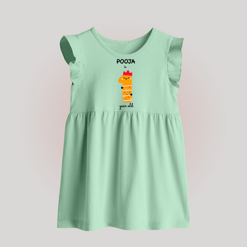 Milestone Baby Frock for 1st Year | Soft Cotton Personalized Baby Frock | Unisex Design