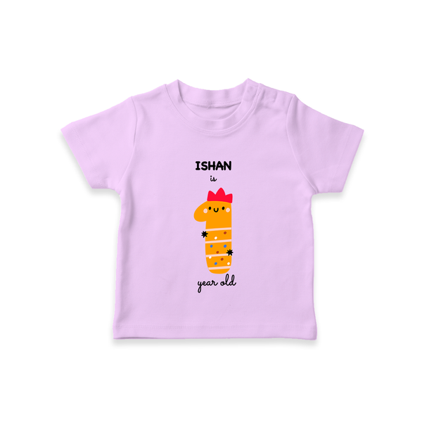 Milestone T-Shirt for 1st Year | Soft Cotton Personalized T-Shirt | Unisex Design - LILAC - 0-5 Months Old (Chest 17")