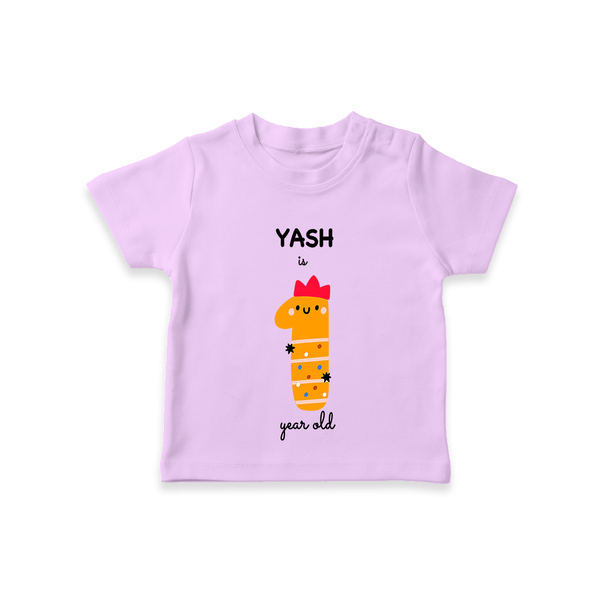 Celebrate The Twelfth Month Birthday Custom T-Shirt, Featuring with your Baby's name - LILAC - 0 - 5 Months Old (Chest 17")
