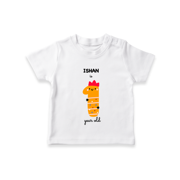 Milestone T-Shirt for 1st Year | Soft Cotton Personalized T-Shirt | Unisex Design - WHITE - 0-5 Months Old (Chest 17")