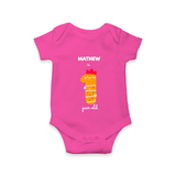 Celebrate Your Baby's 1-Year Birthday Journey With Our Beautifully Customized Baby Romper, Perfect For Capturing Magical Memories - HOT PINK - 0 - 3 Months Old (Chest 16")