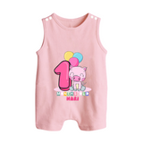 Make Your BabyÕs 1st Month Extra Special With Our Customized Baby Romper Suit - BABY PINK - 0 - 5 Months Old (Chest 18")