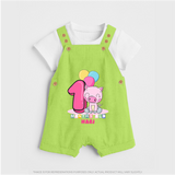 Make Your BabyÕs 1st Month Extra Special With Our Customized Baby Dungaree Set - GREEN - 0 - 5 Months Old (Chest 18")