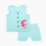 Make Your BabyÕs 1st Month Extra Special With Our Customized Baby Jabla Set - BABY BLUE - 0 - 3 Months Old (Chest 9.8")