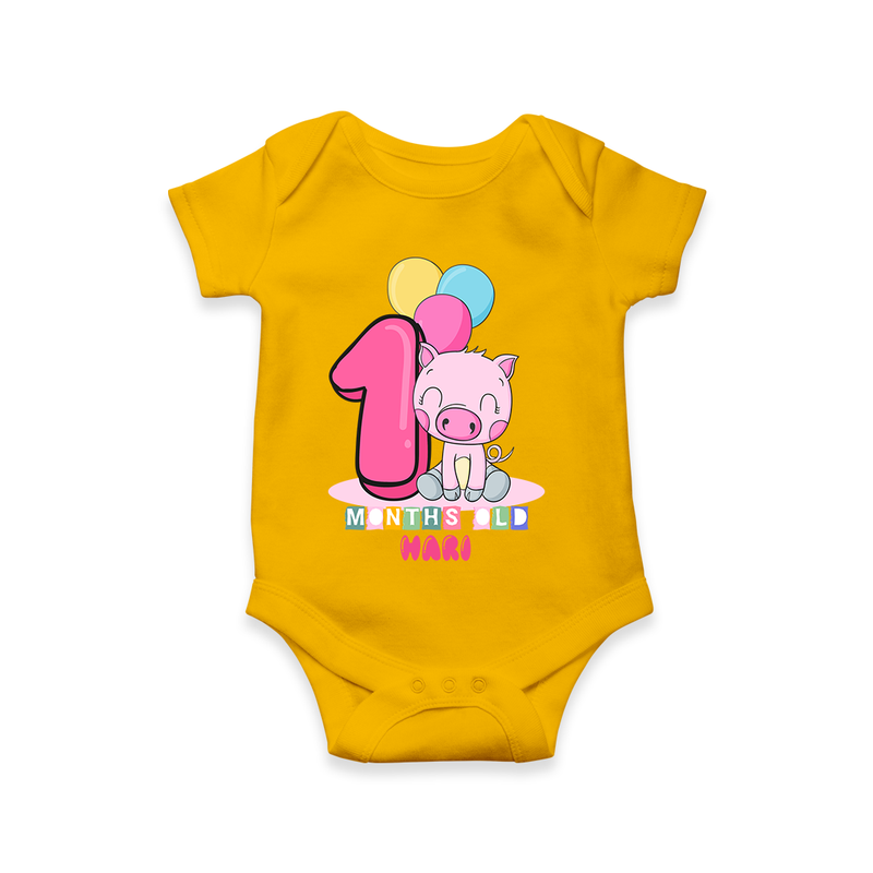 Celebrate The First  Month Birthday Customised Romper