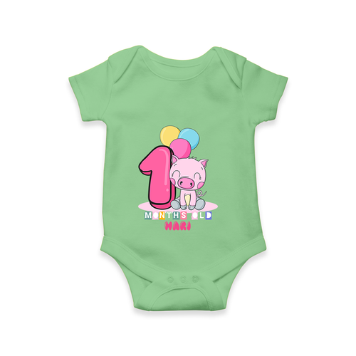 Celebrate The First  Month Birthday Customised Romper