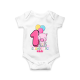Celebrate The First  Month Birthday Customised Romper - WHITE - 0 - 3 Months Old (Chest 16")