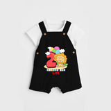 Celebrate The Second Month Birthday Customised Dungaree set - BLACK - 0 - 5 Months Old (Chest 17")