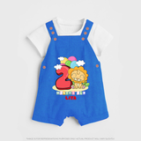 Make Your BabyÕs 2nd Month Extra Special With Our Customized Baby Dungaree Set - COBALT BLUE - 0 - 5 Months Old (Chest 18")