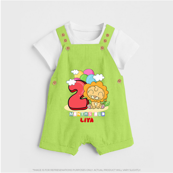 Make Your BabyÕs 2nd Month Extra Special With Our Customized Baby Dungaree Set - GREEN - 0 - 5 Months Old (Chest 18")