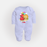 Make Your BabyÕs 2nd Month Extra Special With Our Customized Baby Sleep Suit - BABY BLUE - New Born (Chest 7.5")