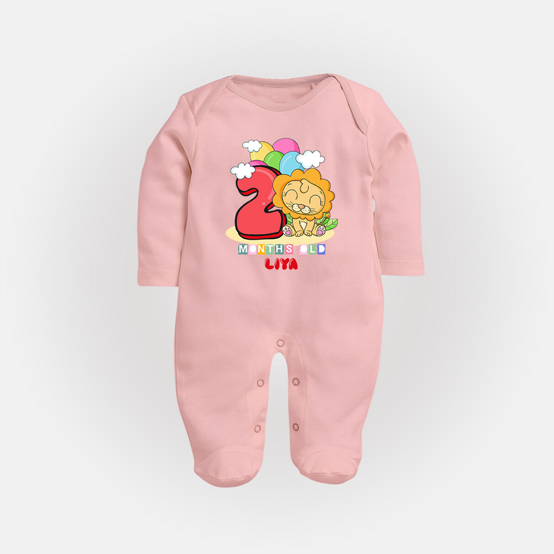 Make Your BabyÕs 2nd Month Extra Special With Our Customized Baby Sleep Suit - BABY PINK - New Born (Chest 7.5")