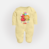 Make Your BabyÕs 2nd Month Extra Special With Our Customized Baby Sleep Suit - PASTEL YELLOW - New Born (Chest 7.5")