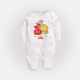 Make Your BabyÕs 2nd Month Extra Special With Our Customized Baby Sleep Suit - WHITE - New Born (Chest 7.5")