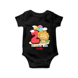 Make Your BabyÕs 2nd Month Extra Special With Our Customized Baby Romper - BLACK - 0 - 3 Months Old (Chest 16")