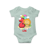 Celebrate The Second Month Birthday Customised Romper - MINT GREEN - 0 - 3 Months Old (Chest 16")