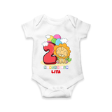 Celebrate The Second Month Birthday Customised Romper - WHITE - 0 - 3 Months Old (Chest 16")