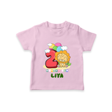 Custom Baby T-Shirt for 2 Month Milestone | Soft Cotton T-Shirt | Personalized Name Print - BABY PINK - 0-5 Months Old (Chest 17")