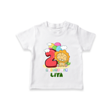 Custom Baby T-Shirt for 2 Month Milestone | Soft Cotton T-Shirt | Personalized Name Print - WHITE - 0-5 Months Old (Chest 17")