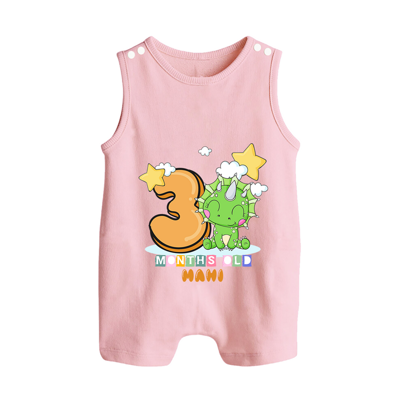 Make Your BabyÕs 3rd Month Extra Special With Our Customized Baby Romper Suit - BABY PINK - 0 - 5 Months Old (Chest 18")