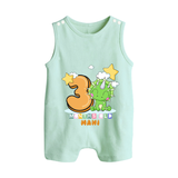 Make Your BabyÕs 3rd Month Extra Special With Our Customized Baby Romper Suit - MINT GREEN - 0 - 5 Months Old (Chest 18")