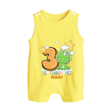 Make Your BabyÕs 3rd Month Extra Special With Our Customized Baby Romper Suit - PASTEL YELLOW - 0 - 5 Months Old (Chest 18")