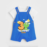 Make Your BabyÕs 3rd Month Extra Special With Our Customized Baby Dungaree Set - COBALT BLUE - 0 - 5 Months Old (Chest 18")