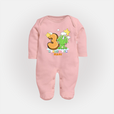 Make Your BabyÕs 3rd Month Extra Special With Our Customized Baby Sleep Suit - BABY PINK - New Born (Chest 7.5")