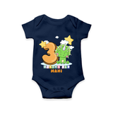 Celebrate The Third Month Birthday Customised Romper - NAVY BLUE - 0 - 3 Months Old (Chest 16")