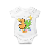 Celebrate The Third Month Birthday Customised Romper - WHITE - 0 - 3 Months Old (Chest 16")