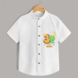 Celebrate The Third Month Birthday Customised Shirt - WHITE - 0 - 6 Months Old (Chest 21")