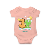 Celebrate The Third Month Birthday Customised Romper - PEACH - 0 - 3 Months Old (Chest 16")